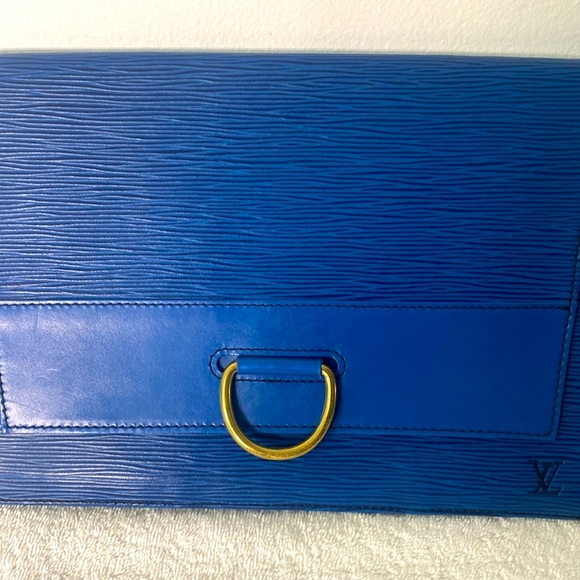 Authentic Louis Vuitton Epi Jena Blue Clutch - Picture 9 of 9